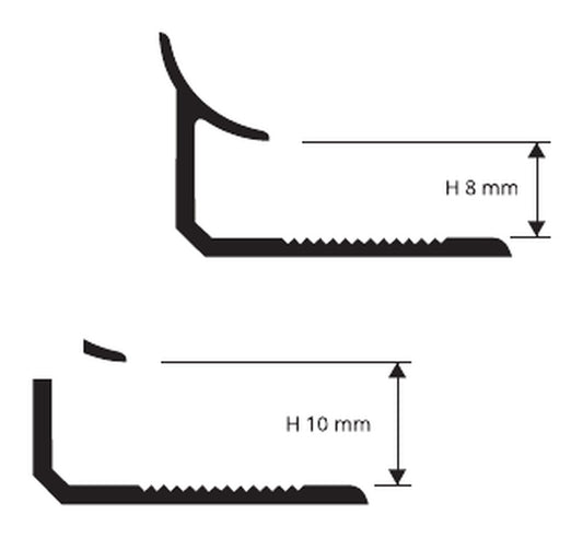 Prointer PVC - disegno tecnico 8 e 10 mm