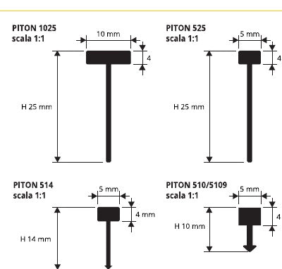 Projoint ottone - disegni tecnici