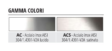 Projolly acciaio inox AISI 304 - finiture AC lucido e ACS satinato