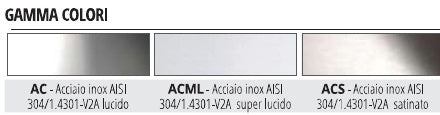 Projolly Quart acciaio inox - finiture AC, ACML e ACS