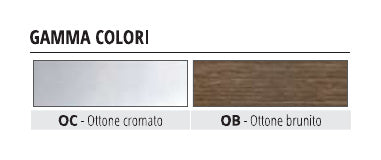 Projolly Triangle ottone - finiture OC cromato e OB brunito