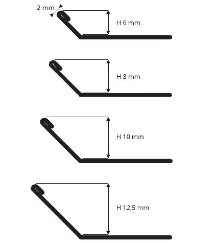 Prokerlam Line acciaio inox AISI 304 - disegni tecnici