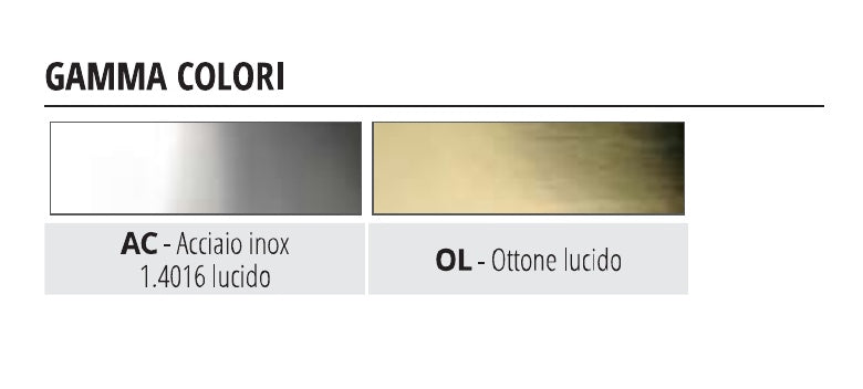Prolevall 305 Ottone lucido forato - finiture