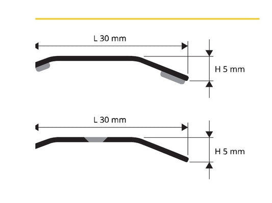 Prolevall 305 Ottone lucido forato - disegno tecnico