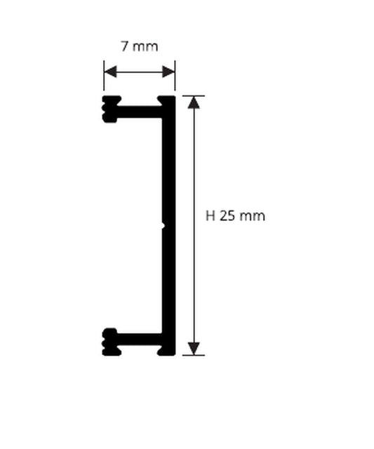 Prolistel P OTT - disegno tecnico 7 x 25 mm