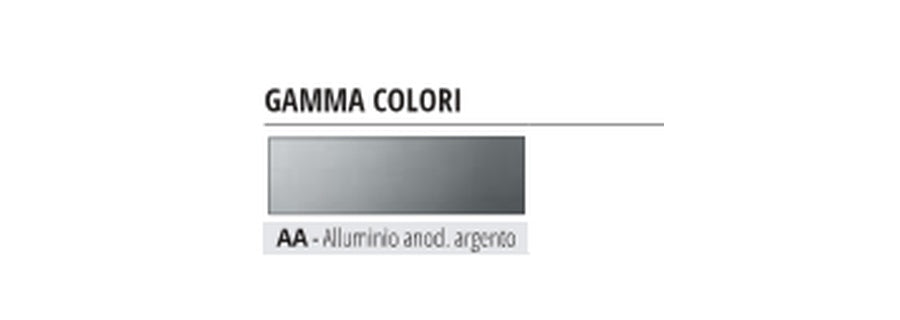 Promoquette Fix - finitura AA alluminio anodizzato argento