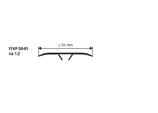 Proplate Fix piatto PVC - disegno tecnico 50 mm