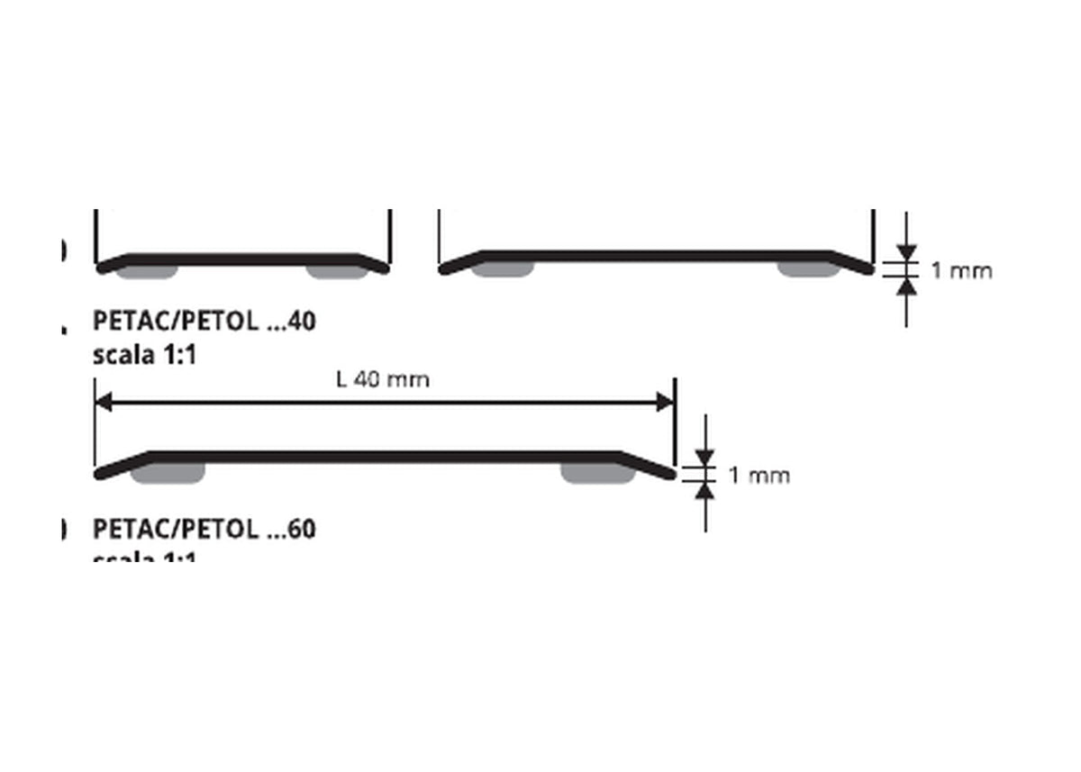 Proplate acciaio inox 1.4016 forato - disegni tecnici 30 e 40 mm