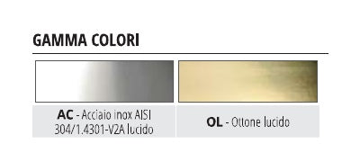 Propress 712 - finiture acciaio inox lucido AC e ottone lucido OL