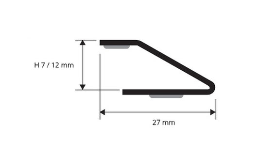 Propress 712 - disegno tecnico 27 x 7/12 mm