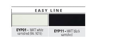 Proshell ALL Easy Line - finiture EYP01 bianco opaco RAL 9016 e EYP11 nero opaco