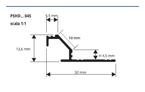 Proshell D ALL - disegno tecnico H 4,5 mm