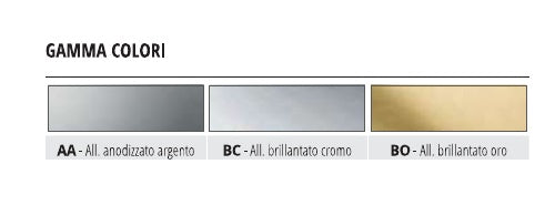 Proshell D ALL e R ALL - finiture AA argento, BC cromo, BO oro