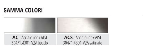 Proslider acciaio inox AISI 304 - finiture AC lucido e ACS satinato