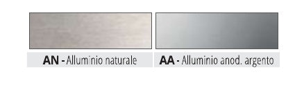 Proslider LR - finiture AN naturale e AA anodizzato argento