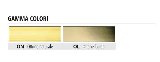 Proslider ottone - finiture ON naturale e OL lucido