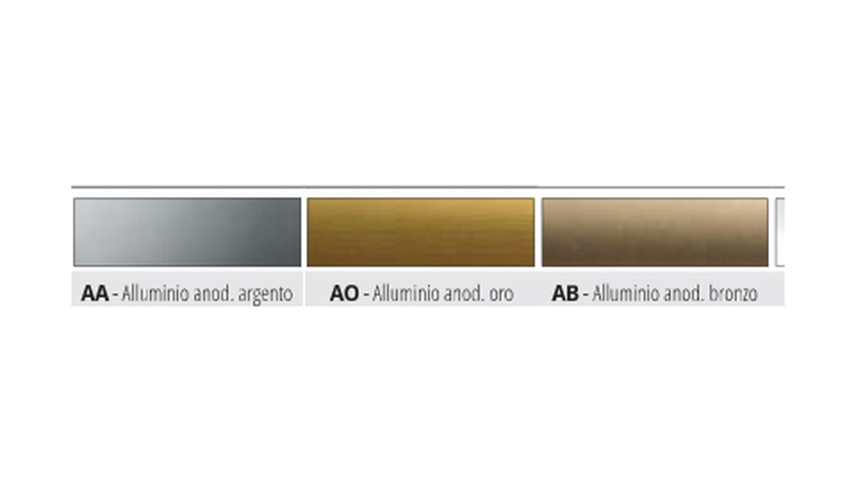 Prosol alluminio con adesivo - finiture AA argento AO oro AB bronzo