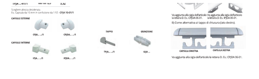 Projolly capsule tappi e giunzioni alluminio verniciato bianco RAL 9016