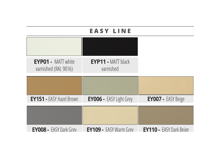 Projolly Square Alluminio Easy Line Dark Beige - gamma colori