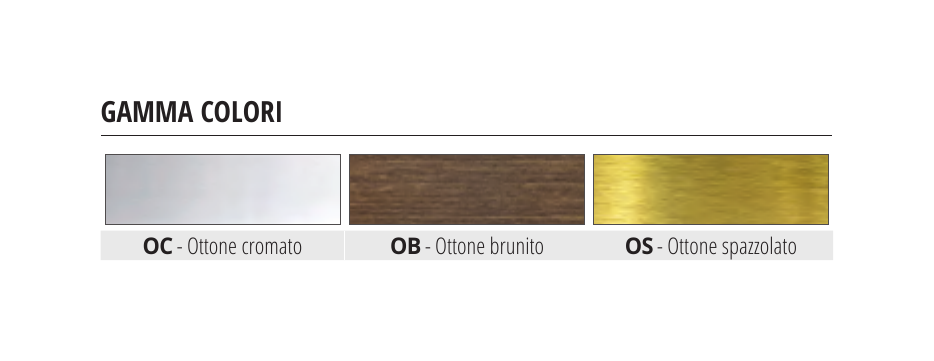Projolly Square Ottone brunito - gamma colori