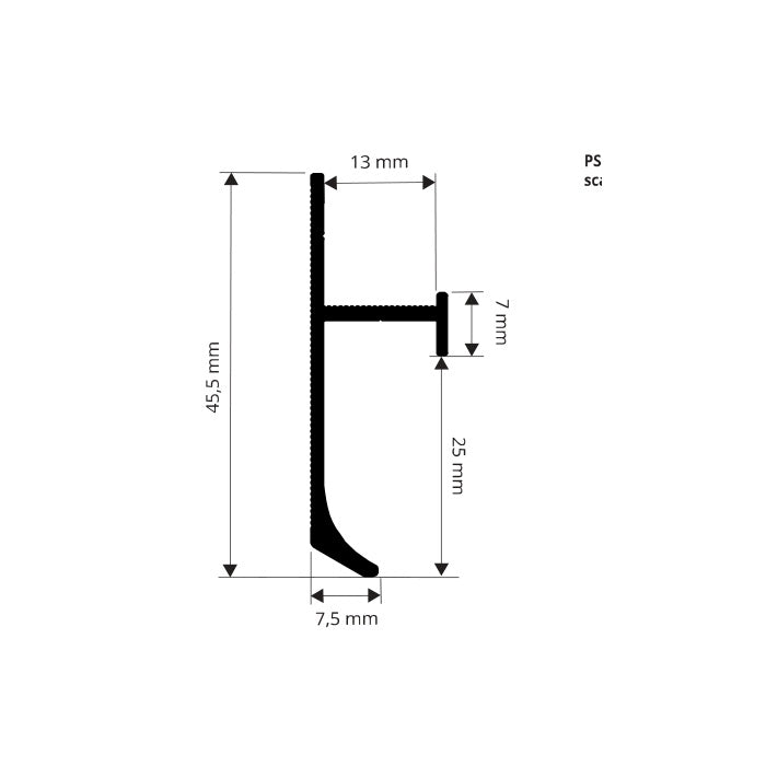Proshadow Gap 25 Progress Profiles - disegno tecnico