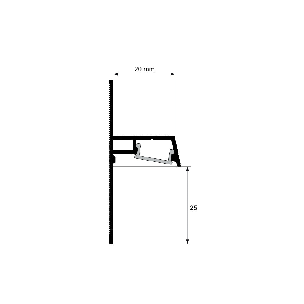 Proshadow Gap 2520 - disegno tecnico