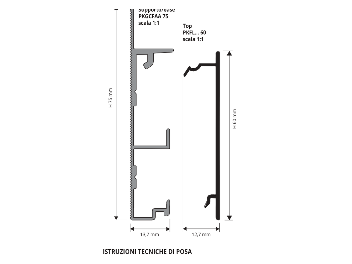 Proskirting Flat - disegno tecnico