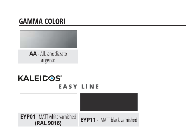 Proskirting INS 202060 - gamma colori AA ed Easy Line