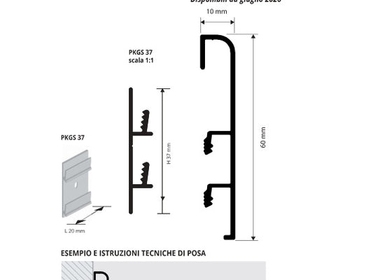 Proskirting Round 60 - disegno tecnico