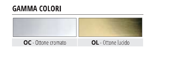 Prostyle Ottone lucido - gamma colori cromato e lucido
