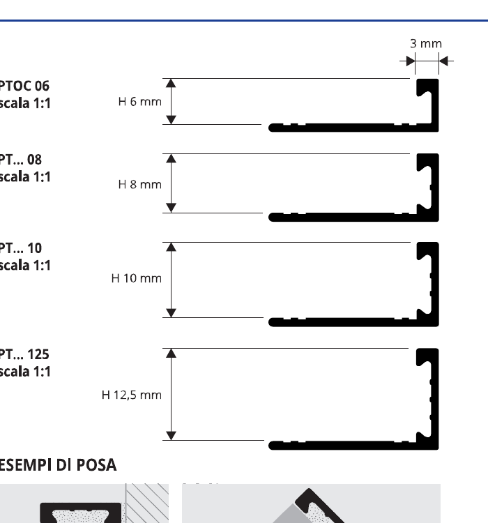 Proterminal Ottone cromato - schema tecnico