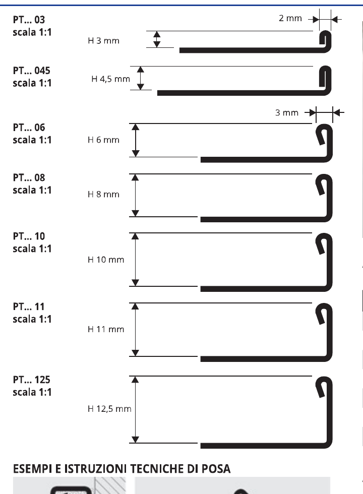 Proterminal Acciaio inox AISI 304 satinato - schema tecnico