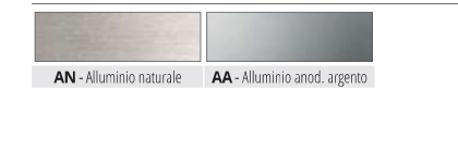 Protermstep Alluminio anodizzato argento - gamma colori AN e AA