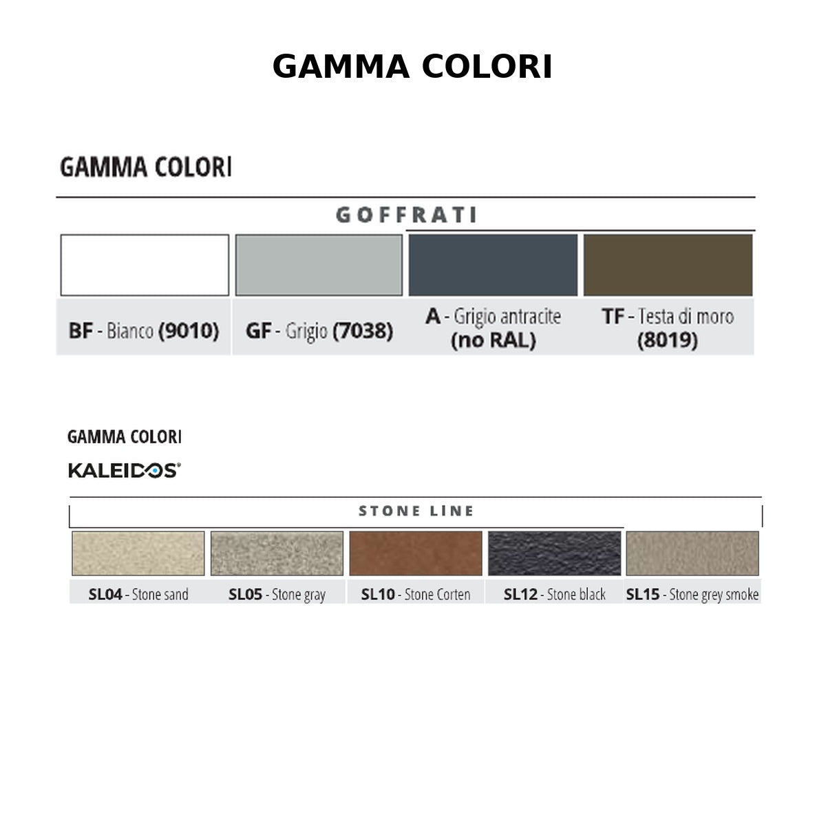 Proterrace Double Drip - gamma colori