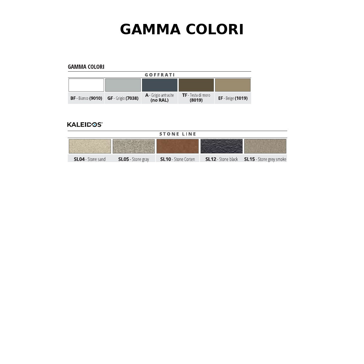 Proterrace Eco Drip - gamma colori
