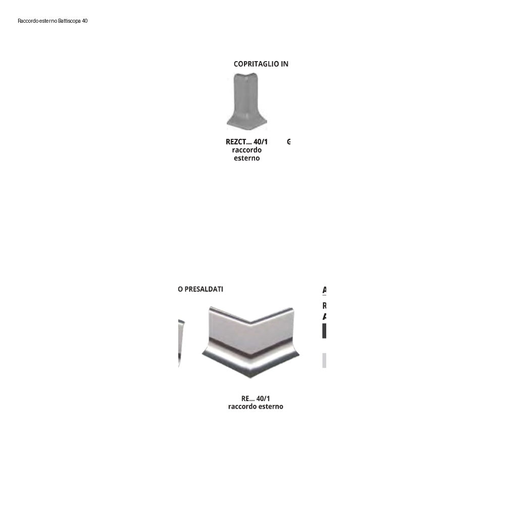 Raccordo esterno Battiscopa 40 Progress Profiles