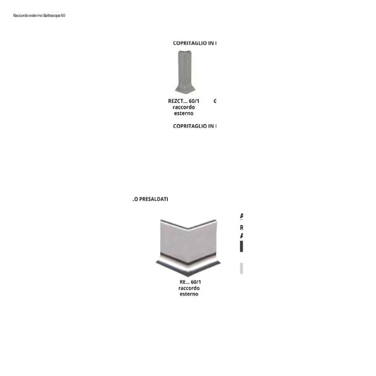 Raccordo esterno Battiscopa 60 Progress Profiles