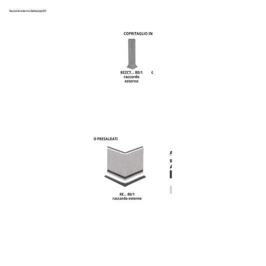 Raccordo esterno Battiscopa 80 Progress Profiles