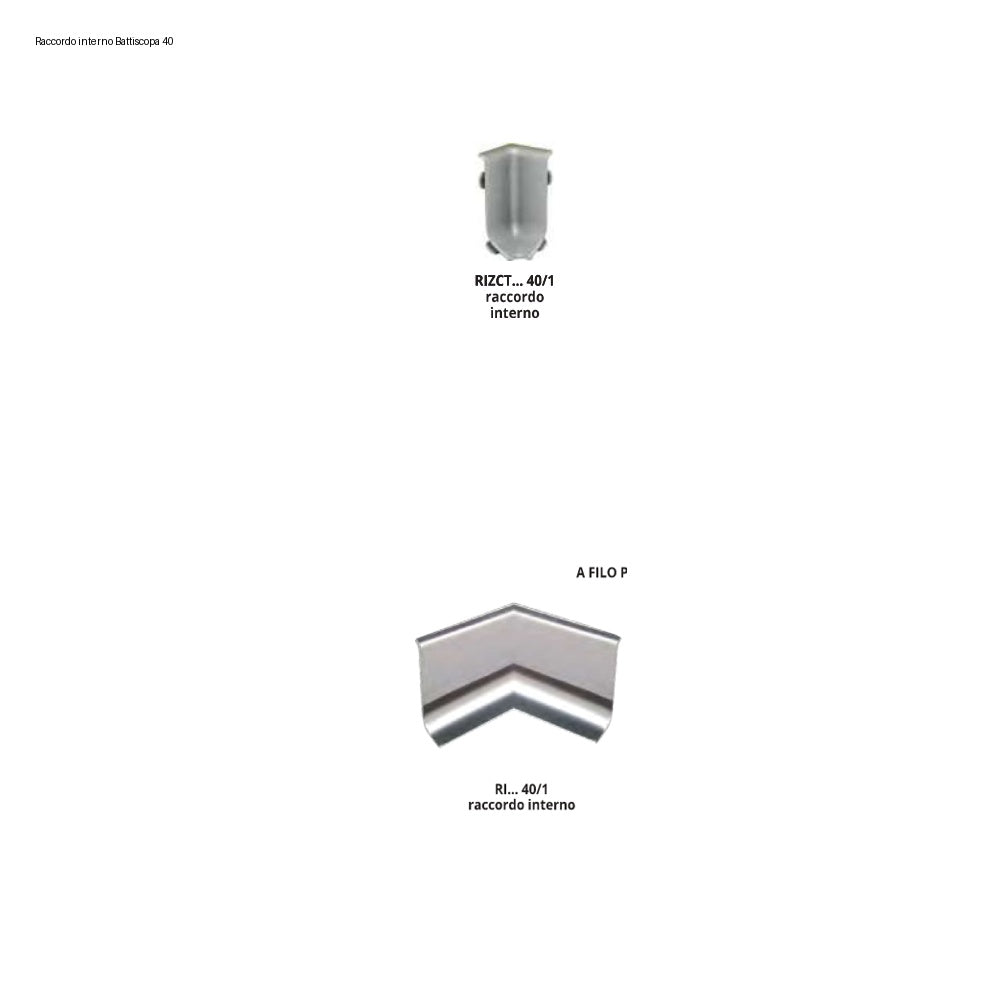 Raccordo interno Battiscopa 40 Progress Profiles