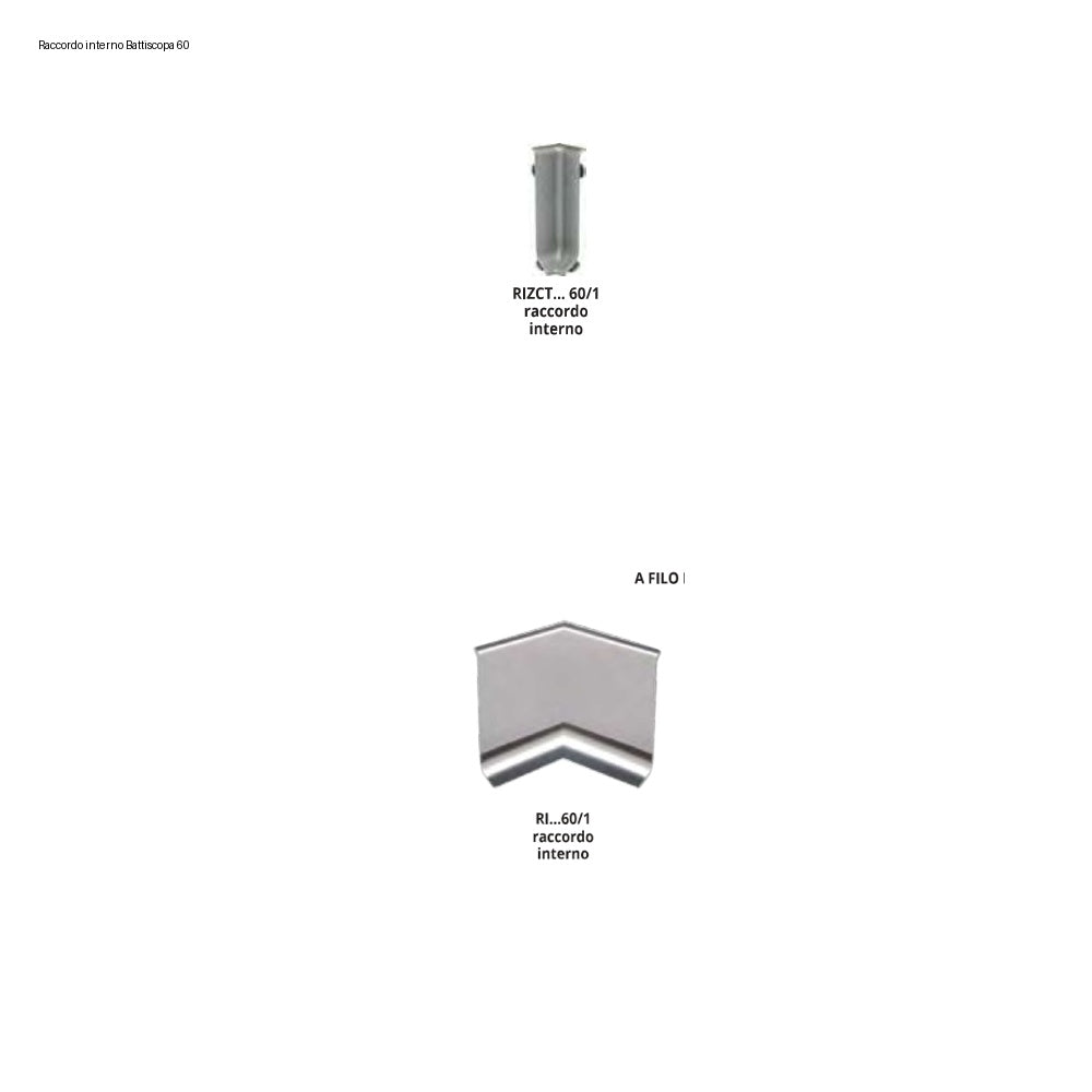 Raccordo interno Battiscopa 60 Progress Profiles