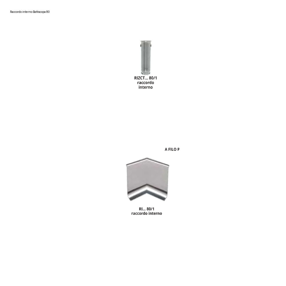Raccordo interno Battiscopa 80 Progress Profiles