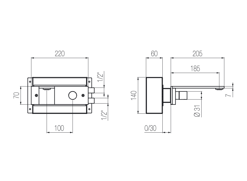 Radomonte AIN18 - disegno tecnico