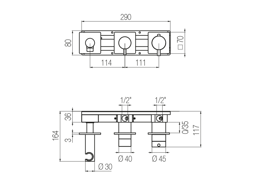 Radomonte ANW81 - disegno tecnico