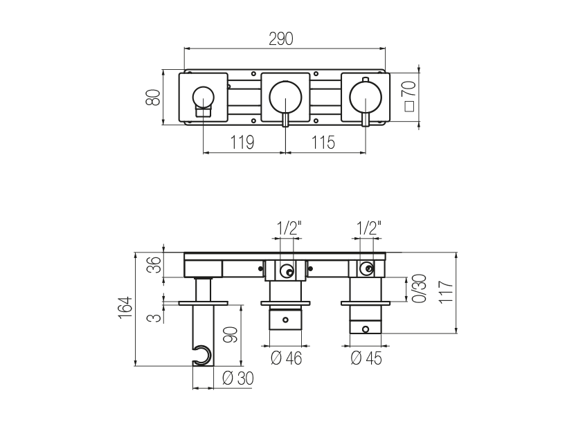 Radomonte ANW87 - disegno tecnico