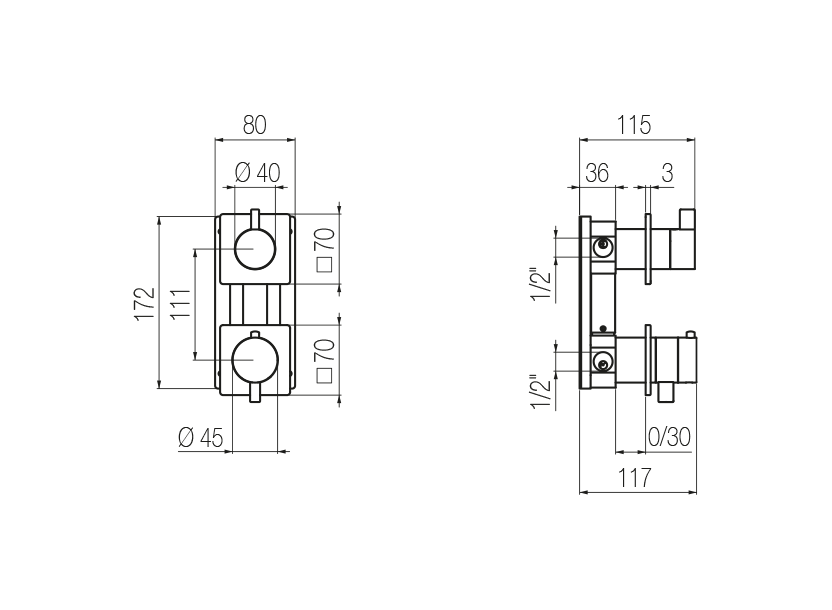 Radomonte ANW92 - disegno tecnico
