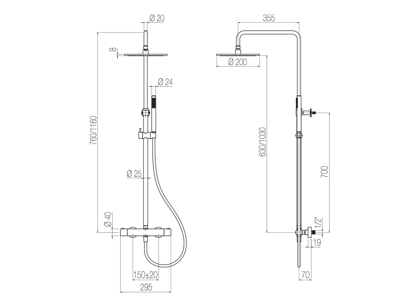 Radomonte CDD1 - disegno tecnico