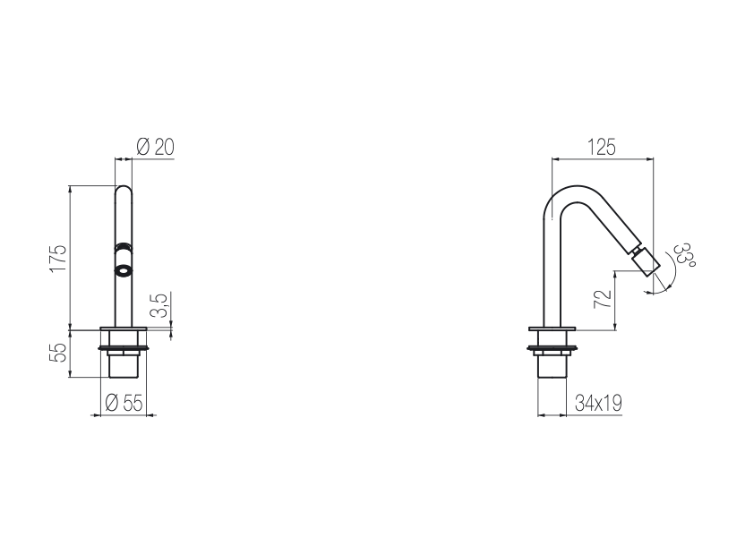 Radomonte CHB1 - disegno tecnico