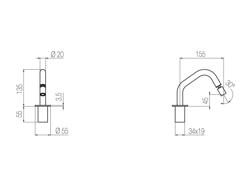 Radomonte CHB92 - disegno tecnico