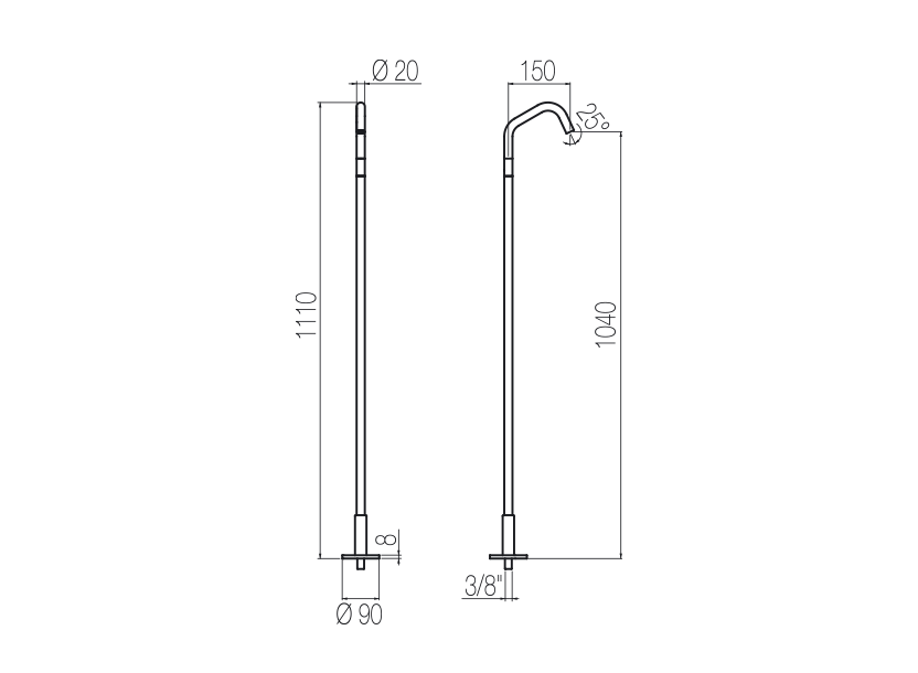 Radomonte CHP90 - disegno tecnico