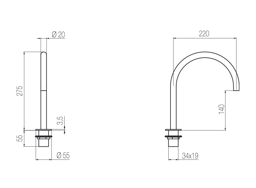 Radomonte CHT50 - disegno tecnico